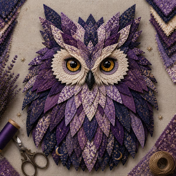 🔥Last Day 49% OFF – 🦉 DIY Layered Fabric Owl Wall Art Kit