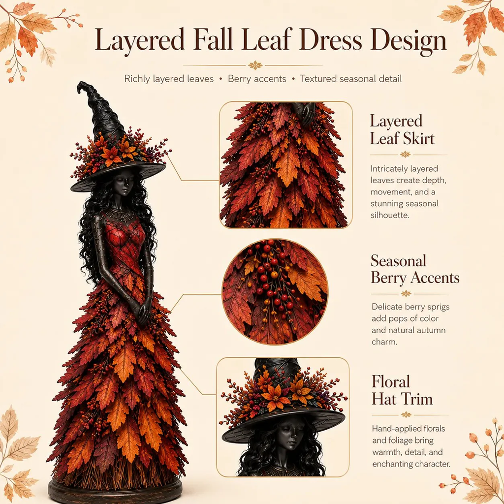 💥LAST DAY 50% OFF - 🧙 Enchanted Autumn Witch Figurine (📦Buy 3 Free Shipping)