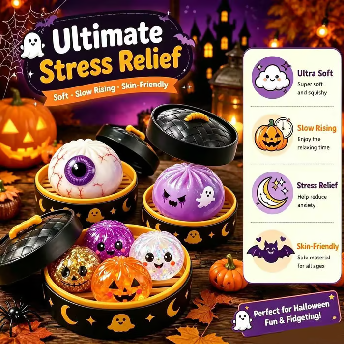 🔥Last Day 49% OFF🔥Halloween Mystery Dumpling Squeeze Toy Set
