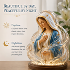🔥 HOT SALE – 🙏 Our Lady of Starlight Illuminated Prayer Statue ✨ A Beautiful Symbol of Faith & Hope