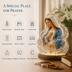 🔥 HOT SALE – 🙏 Our Lady of Starlight Illuminated Prayer Statue ✨ A Beautiful Symbol of Faith & Hope