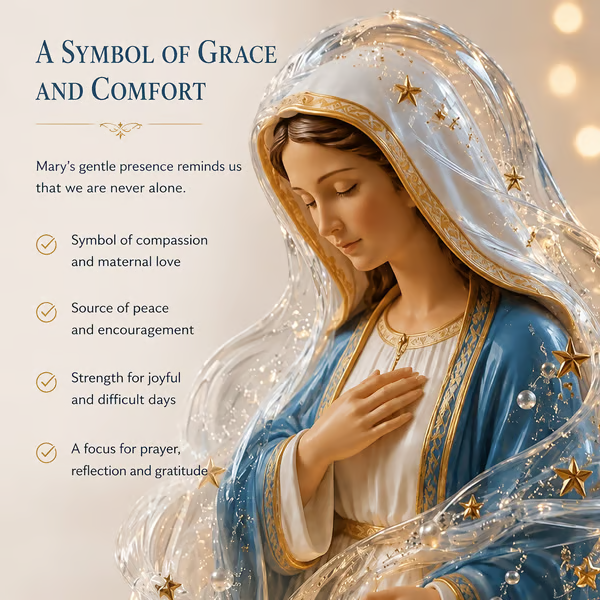 🔥 HOT SALE – 🙏 Our Lady of Starlight Illuminated Prayer Statue ✨ A Beautiful Symbol of Faith & Hope