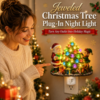 🔥LAST DAY 50% OFF – 🎄 Jeweled Christmas Tree Plug-In Night Light ✨