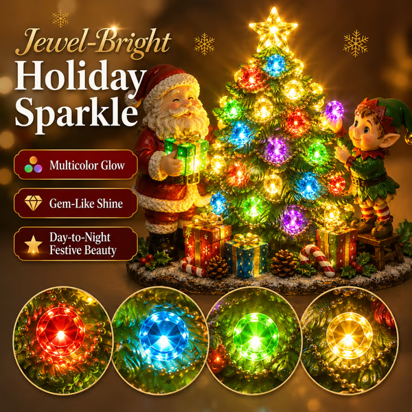 🔥LAST DAY 50% OFF – 🎄 Jeweled Christmas Tree Plug-In Night Light ✨