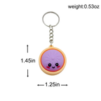 🥟 Cute Dumpling Squishy Fidget Keychain – Stress Relief Squeeze Toy & Kawaii Bag Charm