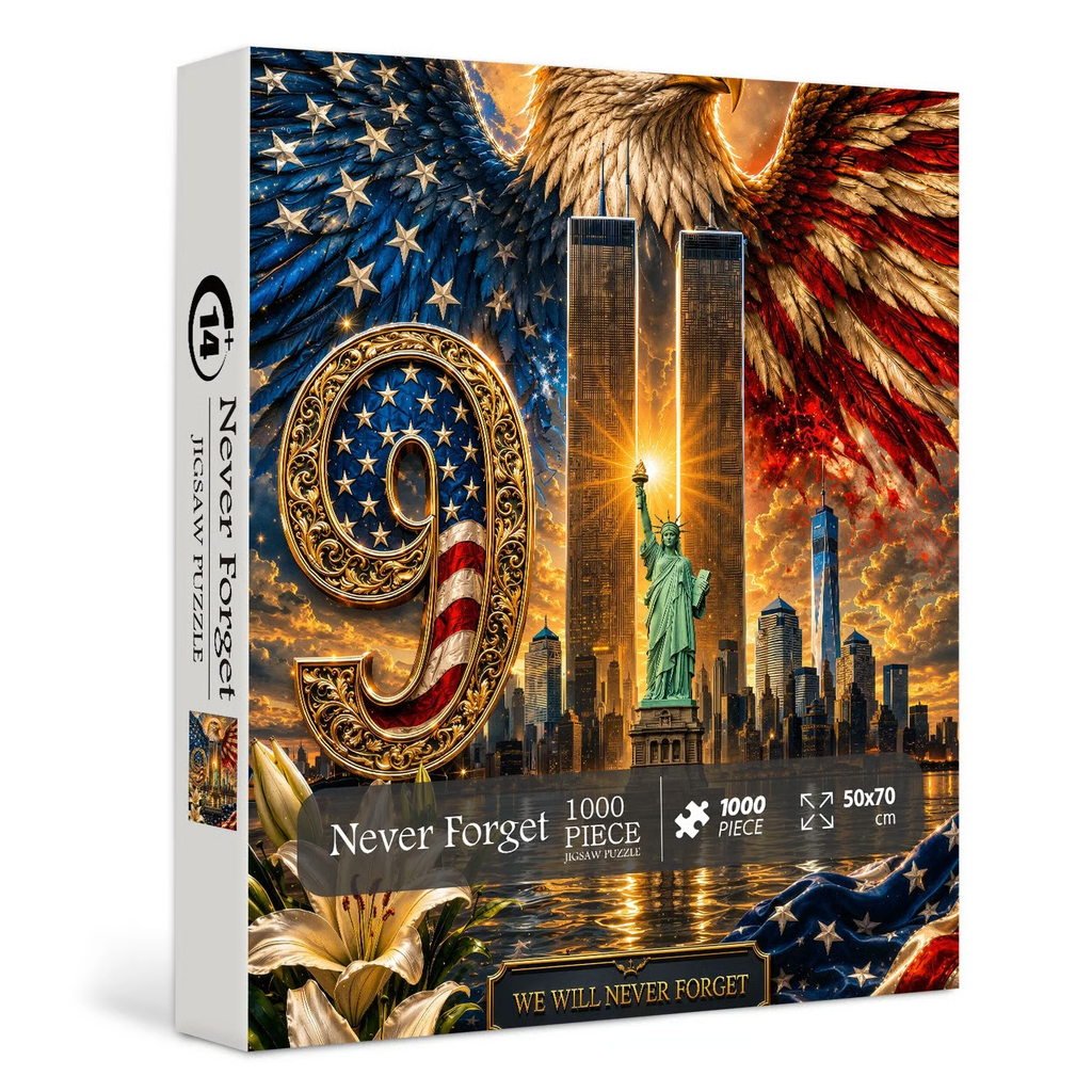 🇺🇸 Never Forget 9/11 – 🧩 1000-Piece Memorial Jigsaw Puzzle