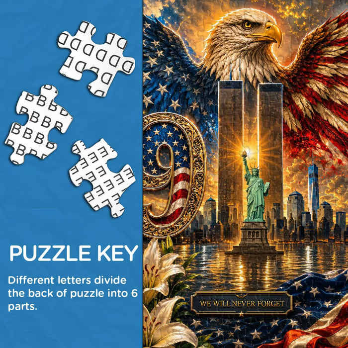 🇺🇸 Never Forget 9/11 – 🧩 1000-Piece Memorial Jigsaw Puzzle