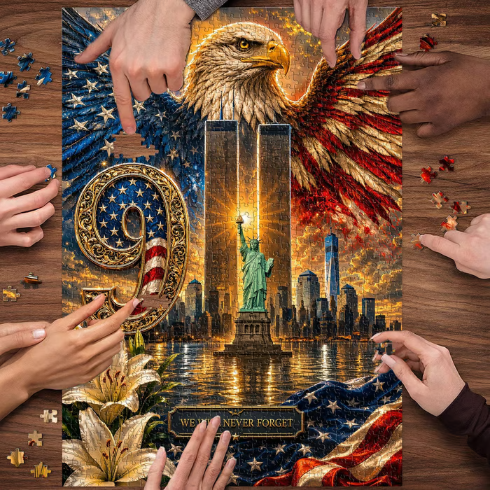 🇺🇸 Never Forget 9/11 – 🧩 1000-Piece Memorial Jigsaw Puzzle
