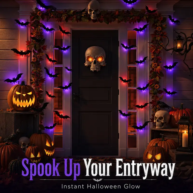 3D LED Flying Bat Decorations – Create a Spooky Halloween Atmosphere in Seconds 🦇