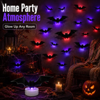 3D LED Flying Bat Decorations – Create a Spooky Halloween Atmosphere in Seconds 🦇