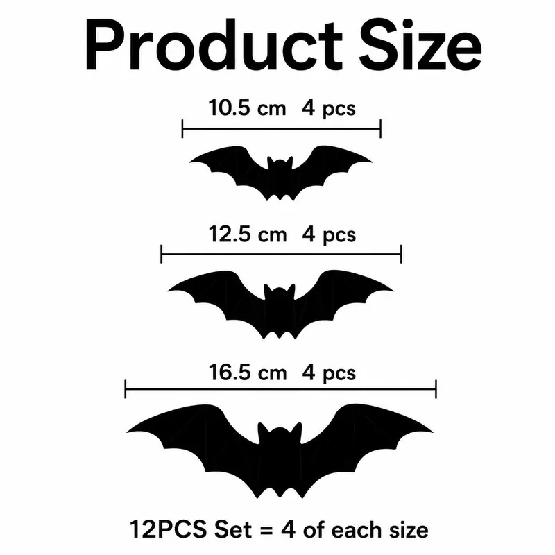 3D LED Flying Bat Decorations – Create a Spooky Halloween Atmosphere in Seconds 🦇