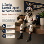 🔥LAST DAY 50% OFF – ⚾ Baseball Skeleton Shelf Sitter | For Fans Who Never Stop Loving the Game