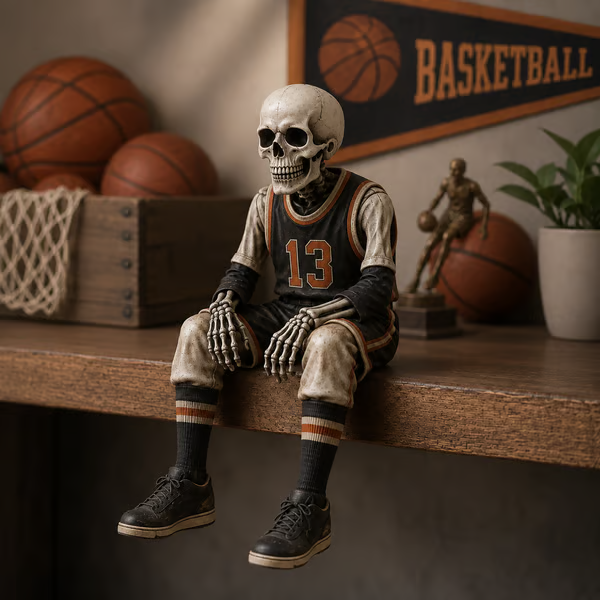 🔥LAST DAY 50% OFF – ⚾ Baseball Skeleton Shelf Sitter | For Fans Who Never Stop Loving the Game