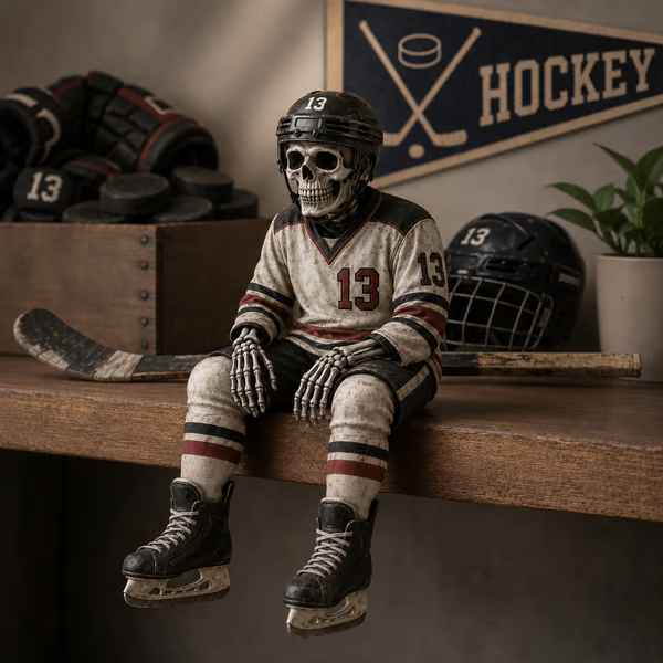 🔥LAST DAY 50% OFF – ⚾ Baseball Skeleton Shelf Sitter | For Fans Who Never Stop Loving the Game