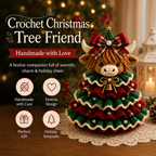 🔥LAST DAY 50% OFF – 🎄 Crochet Animal Christmas Tree DIY Kit ✨ Stitch Your Own Holiday Magic