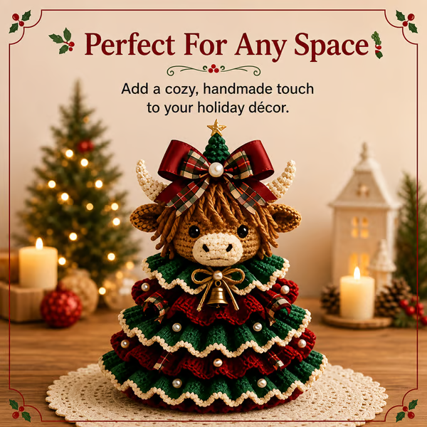 🔥LAST DAY 50% OFF – 🎄 Crochet Animal Christmas Tree DIY Kit ✨ Stitch Your Own Holiday Magic
