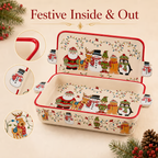 💥 LAST DAY 49% OFF – 🎄 Christmas Holiday Bakeware Dish 🎅 Bake, Serve & Celebrate