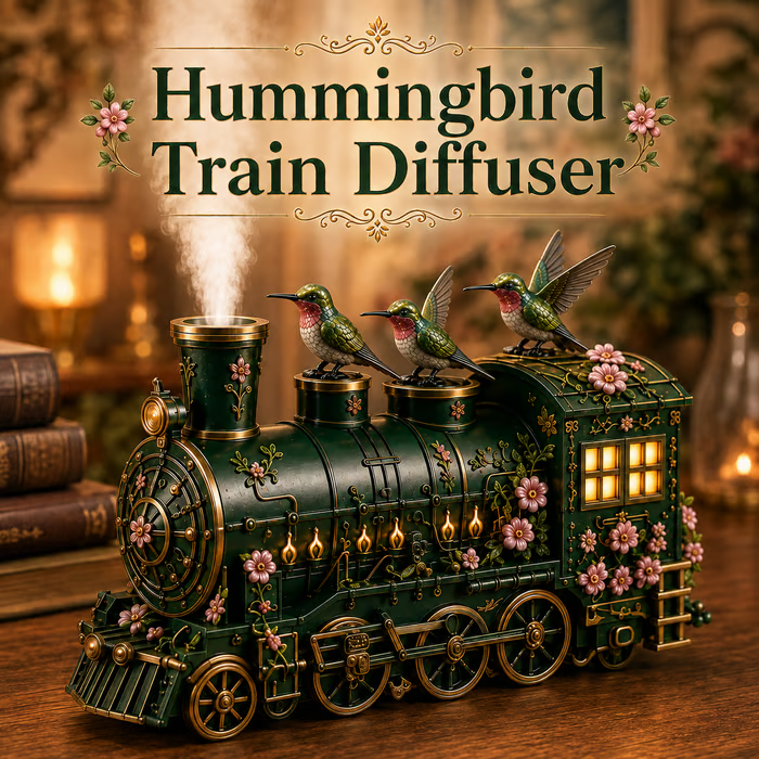 🔥 LAST DAY 49% OFF 🚂 Hummingbird Train Diffuser – A Whimsical Journey of Fragrance