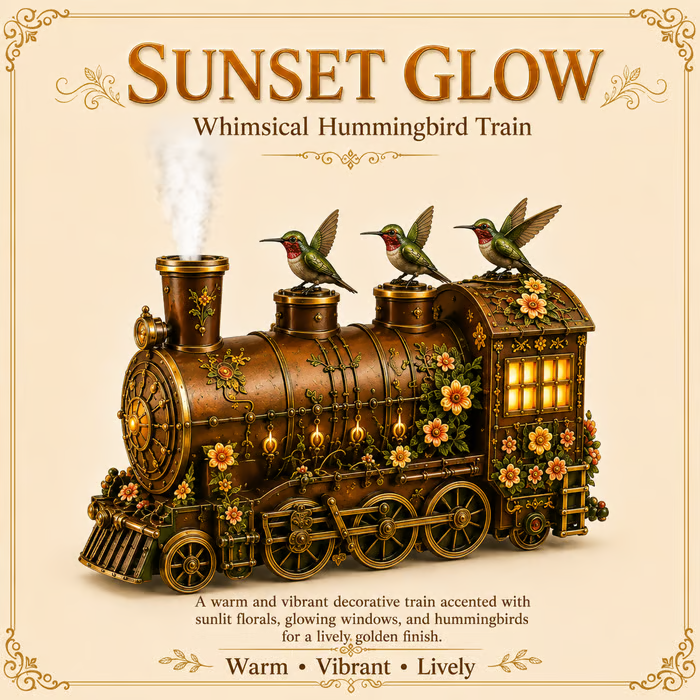 🔥 LAST DAY 49% OFF 🚂 Hummingbird Train Diffuser – A Whimsical Journey of Fragrance
