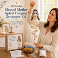 🔥 LAST DAY 50% OFF ✨ DIY Crochet Blessed Mother Spiral Hanging Ornament Kit 🙏🧶 Create a Handmade Keepsake of Faith