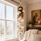 🔥 LAST DAY 50% OFF ✨ DIY Crochet Blessed Mother Spiral Hanging Ornament Kit 🙏🧶 Create a Handmade Keepsake of Faith