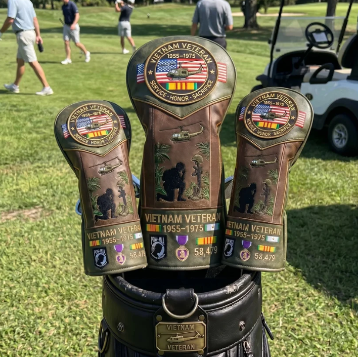 🔥 LAST DAY 49% OFF 🇺🇸 Vietnam Veteran Tribute Leather Golf Head Cover (1955–1975)