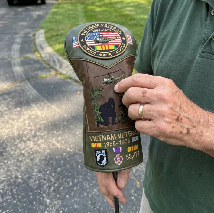 🔥 LAST DAY 49% OFF 🇺🇸 Vietnam Veteran Tribute Leather Golf Head Cover (1955–1975)
