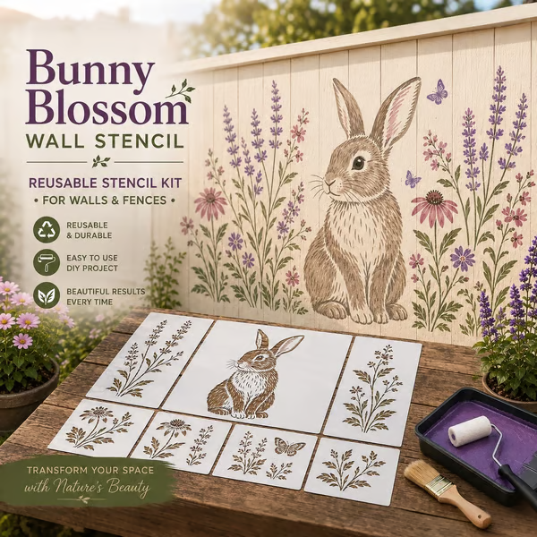 🔥 LAST DAY 50% OFF – 🌿 Garden Bloom Wall Stencil Kit | Create Beautiful DIY Garden Décor