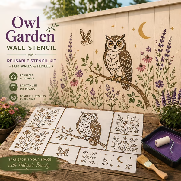 🔥 LAST DAY 50% OFF – 🌿 Garden Bloom Wall Stencil Kit | Create Beautiful DIY Garden Décor