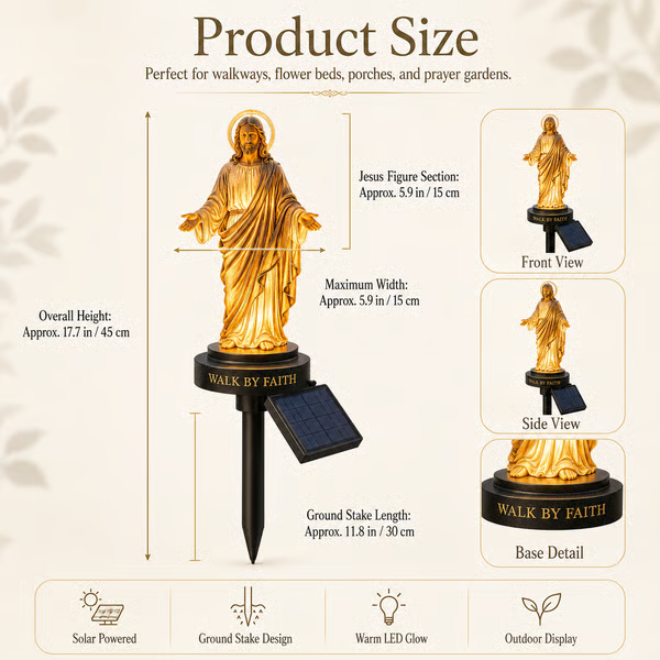 🙏 Walk By Faith™ Solar Jesus Garden Light | A Beautiful Reminder Of His Presence