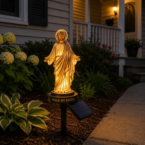 🙏 Walk By Faith™ Solar Jesus Garden Light | A Beautiful Reminder Of His Presence