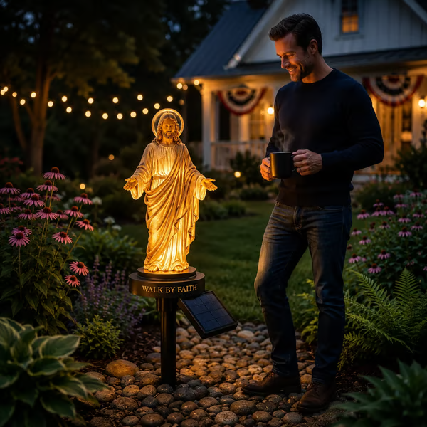 🙏 Walk By Faith™ Solar Jesus Garden Light | A Beautiful Reminder Of His Presence
