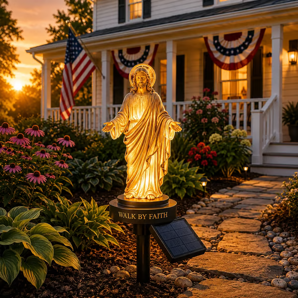 🙏 Walk By Faith™ Solar Jesus Garden Light | A Beautiful Reminder Of His Presence