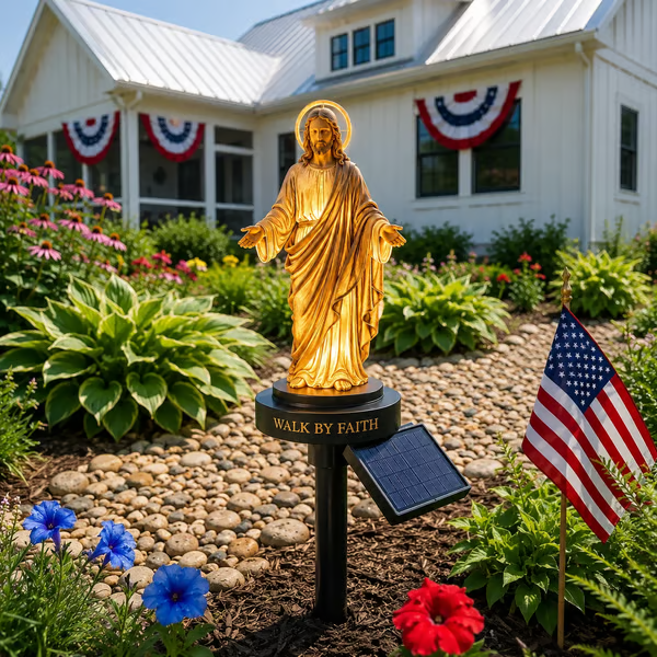 🙏 Walk By Faith™ Solar Jesus Garden Light | A Beautiful Reminder Of His Presence