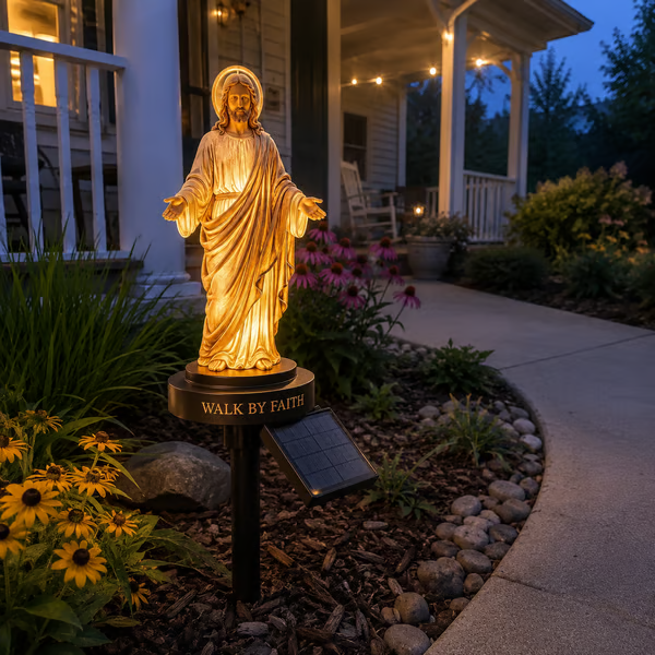 🙏 Walk By Faith™ Solar Jesus Garden Light | A Beautiful Reminder Of His Presence