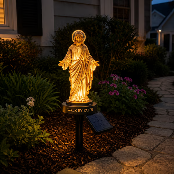 🙏 Walk By Faith™ Solar Jesus Garden Light | A Beautiful Reminder Of His Presence