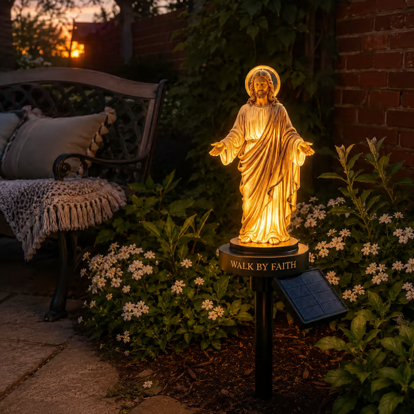 🙏 Walk By Faith™ Solar Jesus Garden Light | A Beautiful Reminder Of His Presence