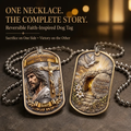 ✝️ Personalized "Greater Love" 3D Jesus Dog Tag Necklace – A Meaningful Symbol of Faith & Love ❤️