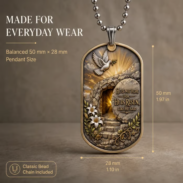 ✝️ Personalized "Greater Love" 3D Jesus Dog Tag Necklace – A Meaningful Symbol of Faith & Love ❤️