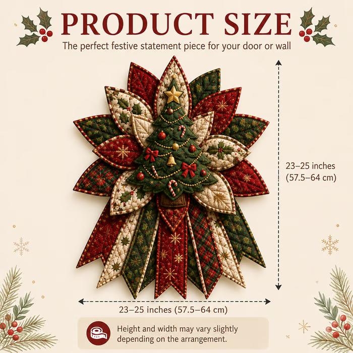 🔥 LAST DAY 49% OFF 🎄 DIY Christmas Door Hanger Sewing Kit – Easy & Fun Holiday Craft for Beginners ❤️