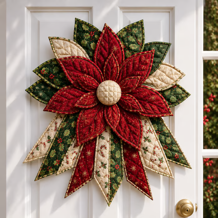 🔥 LAST DAY 49% OFF 🎄 DIY Christmas Door Hanger Sewing Kit – Easy & Fun Holiday Craft for Beginners ❤️