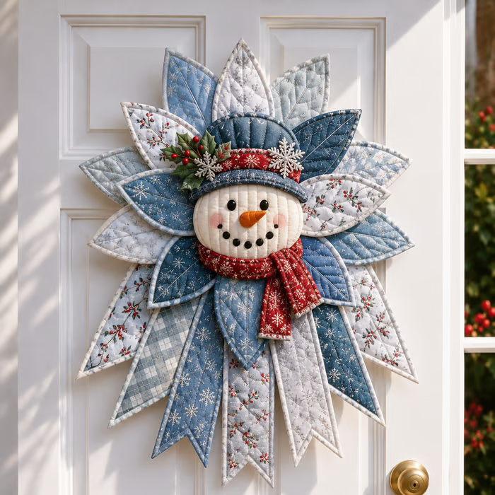 🔥 LAST DAY 49% OFF 🎄 DIY Christmas Door Hanger Sewing Kit – Easy & Fun Holiday Craft for Beginners ❤️