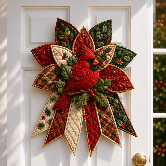 🔥 LAST DAY 49% OFF 🎄 DIY Christmas Door Hanger Sewing Kit – Easy & Fun Holiday Craft for Beginners ❤️
