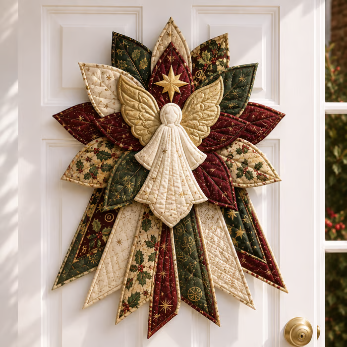 🔥 LAST DAY 49% OFF 🎄 DIY Christmas Door Hanger Sewing Kit – Easy & Fun Holiday Craft for Beginners ❤️