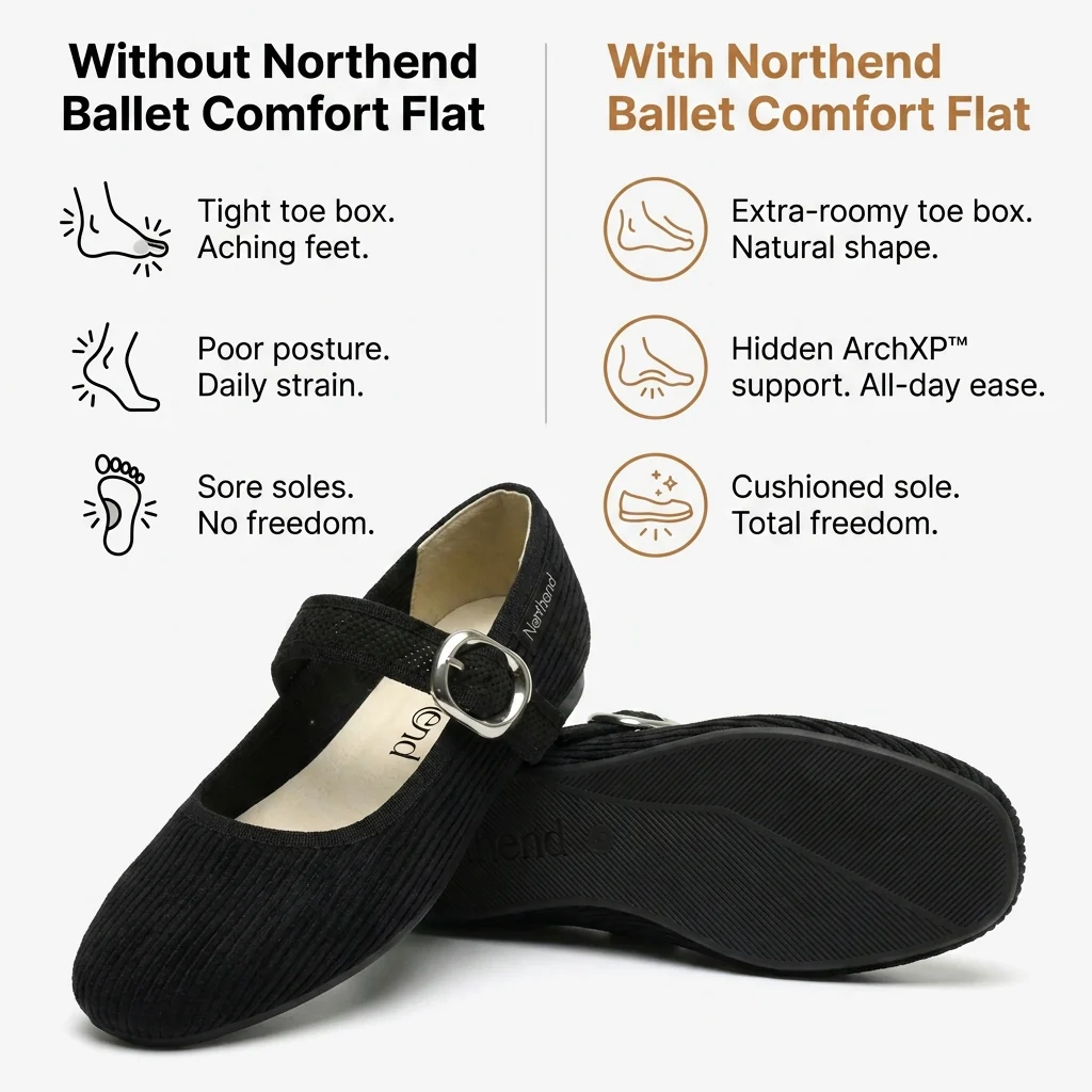 👣 Cute Without the Pain — Foot-Shaped Comfort Flats Made for All-Day Comfort