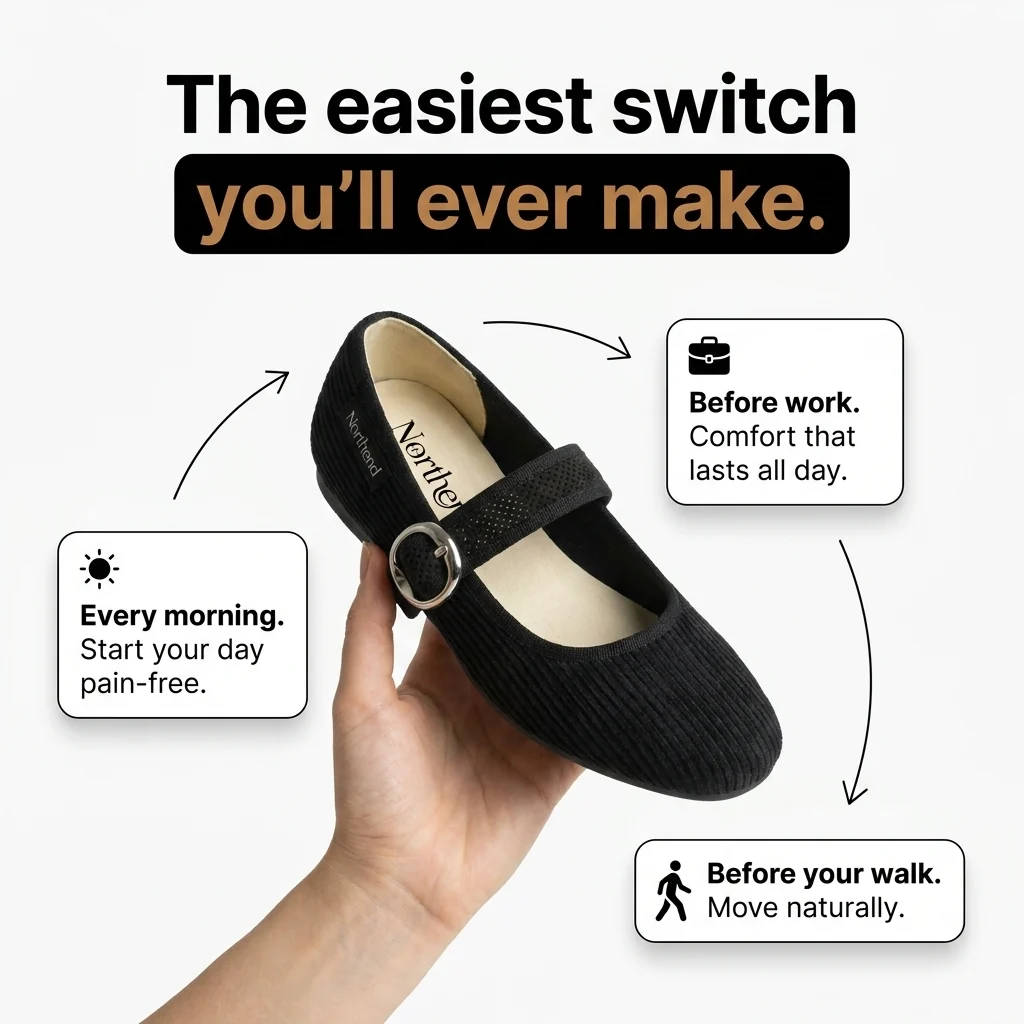 👣 Cute Without the Pain — Foot-Shaped Comfort Flats Made for All-Day Comfort