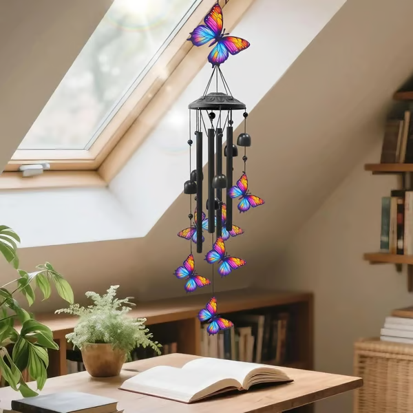 🔥 HOT SALE – 🐦 Colorful Hummingbird Wind Chime | Vintage Metal Bells & Tubes