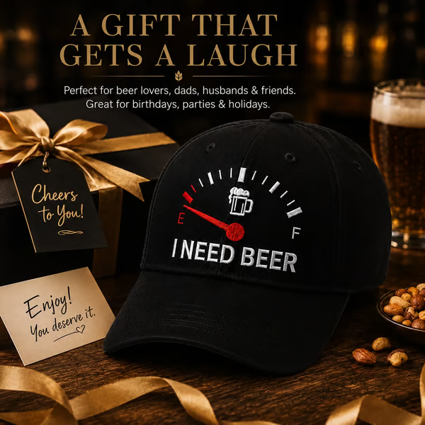 🔥 LAST DAY 50% OFF – 🍺 I NEED BEER Embroidered Cap | Funny Unisex Hat