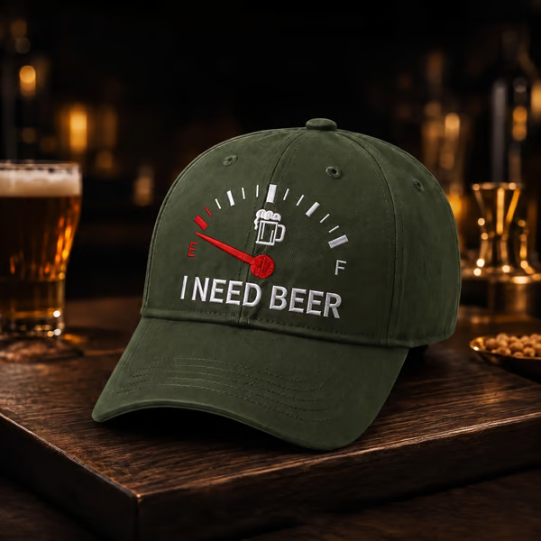 🔥 LAST DAY 50% OFF – 🍺 I NEED BEER Embroidered Cap | Funny Unisex Hat