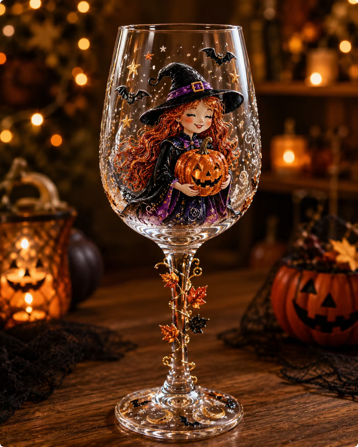 🔥 LAST DAY 50% OFF – 🎃 6-Piece 3D Halloween Wine Glass Gift Set 🍷